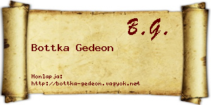 Bottka Gedeon névjegykártya